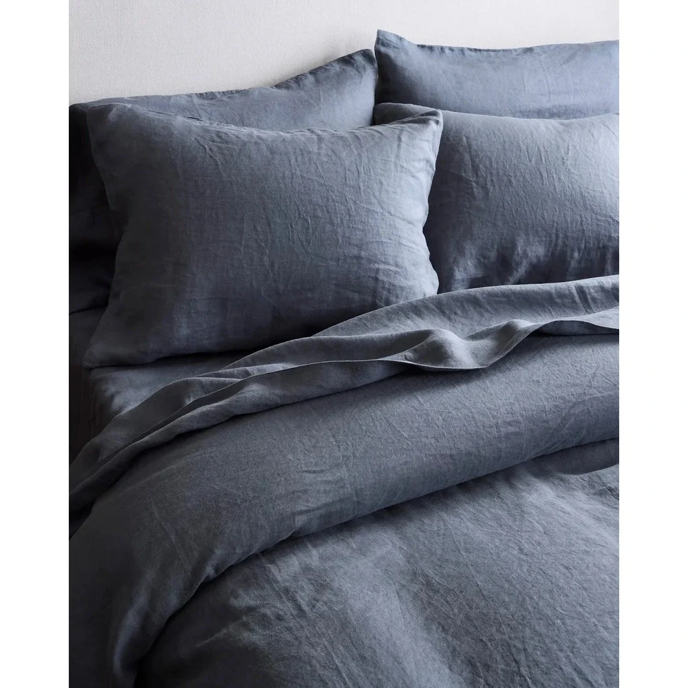 Quince European Linen King Sham Set Nightfall Minimalist Quiet Luxury NWOT